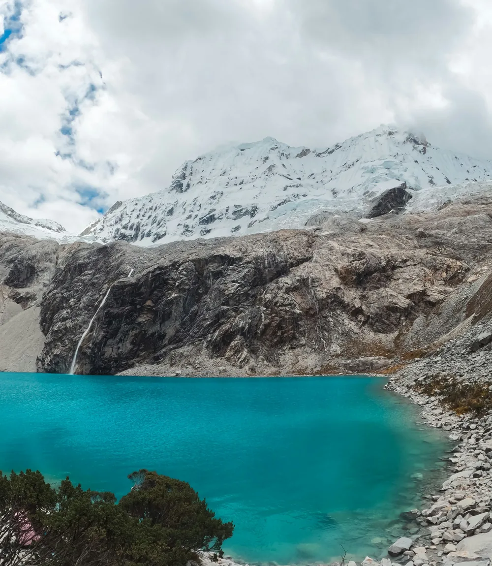 The snow-capped Humantay peak above the Andes